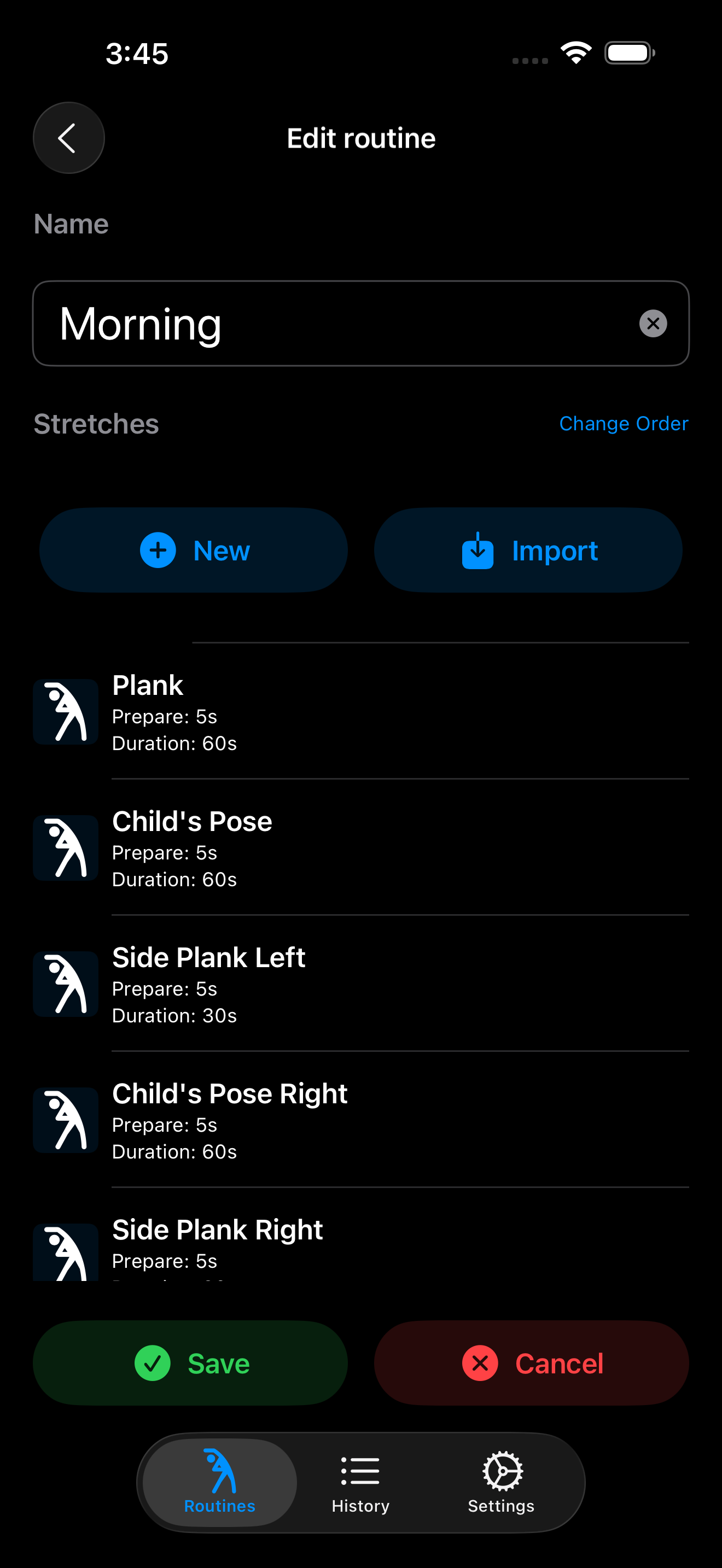 Stretchi edit routine